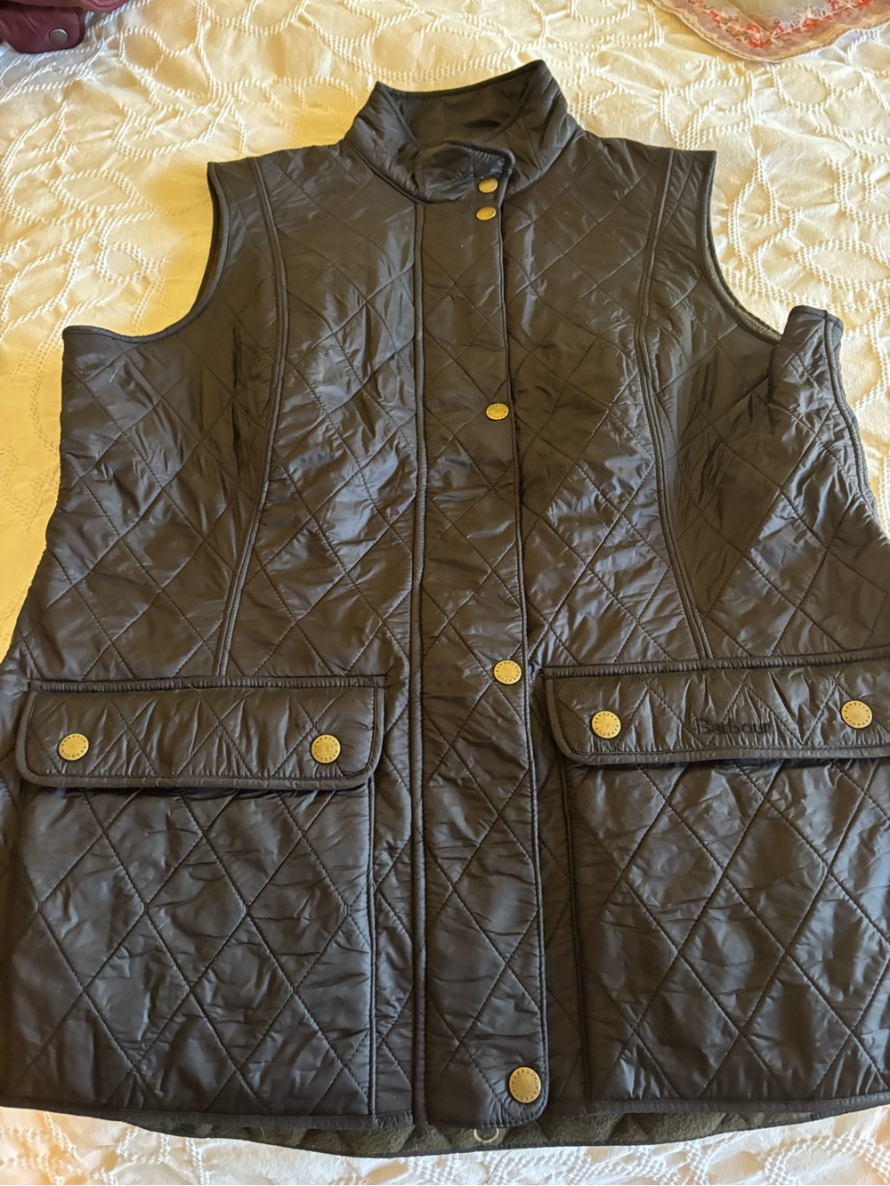 Quilted Sleeveless Vest Jacket - Olive